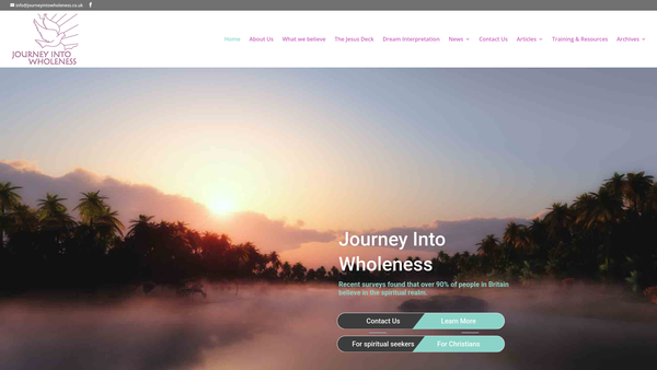 Screenshot of the Journey Into Wholeness website
