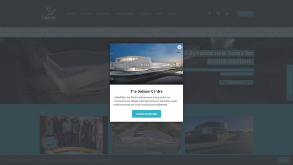 Screenshot of the Bw Foundation website