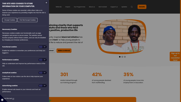 Screenshot of the Spark2Life website