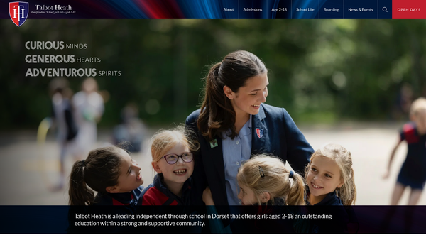 Screenshot of the Talbot Heath Parent Staff Society website