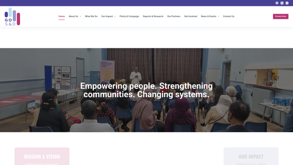 Screenshot of the Golden Opportunity Skills And Development (Gosad) website
