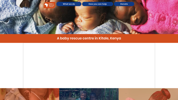 Screenshot of the Mercy Rescue Trust website