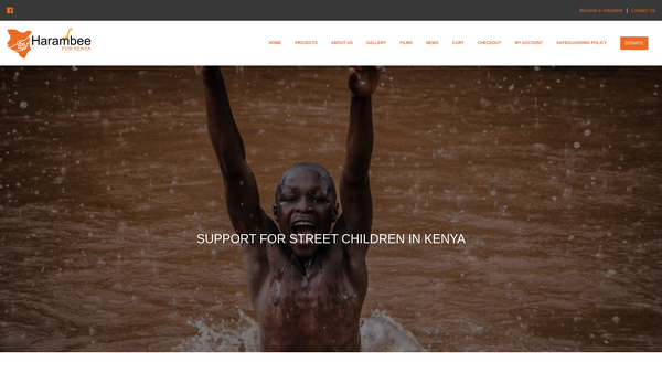 Screenshot of the Harambee For Kenya website
