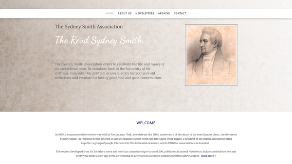 Screenshot of the Sydney Smith Association website