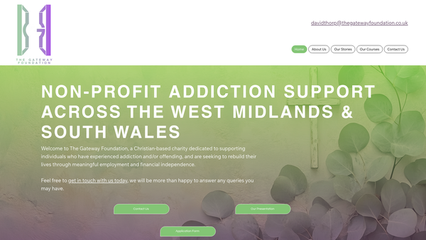Screenshot of the The Gateway Foundation website