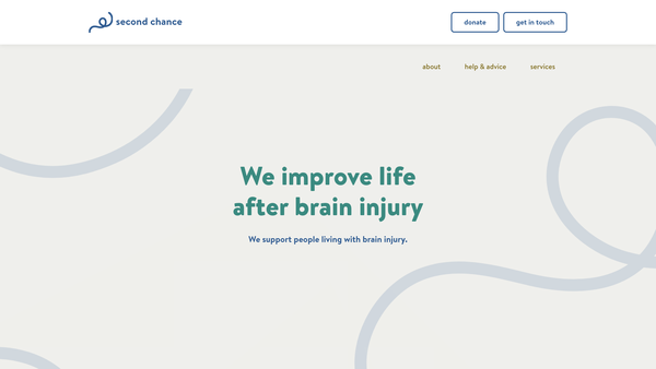 Screenshot of the Second Chance Headway Centre website