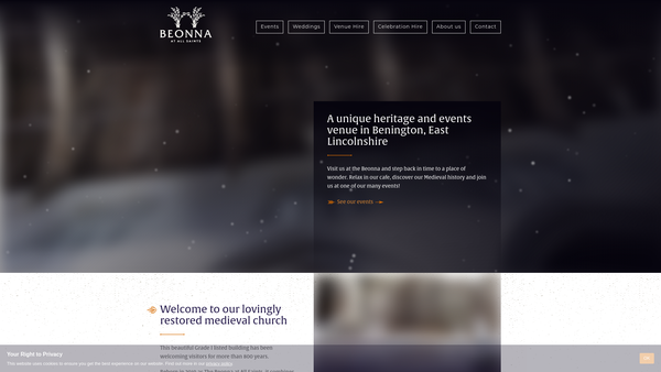 Screenshot of the Benington Community Heritage Trust website