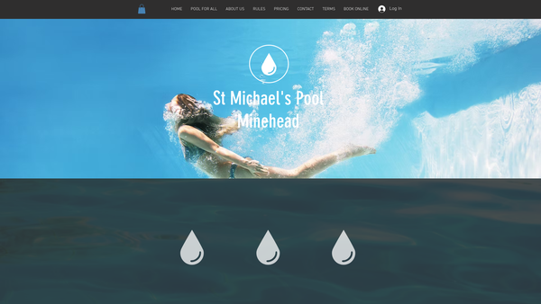 Screenshot of the St Michael's Pool Minehead website
