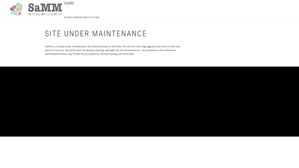 Screenshot of the Totnes Saturday Music School website