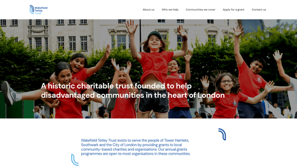 Screenshot of the Wakefield And Tetley Trust website