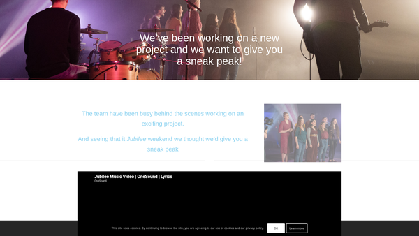 Screenshot of the OneSound website