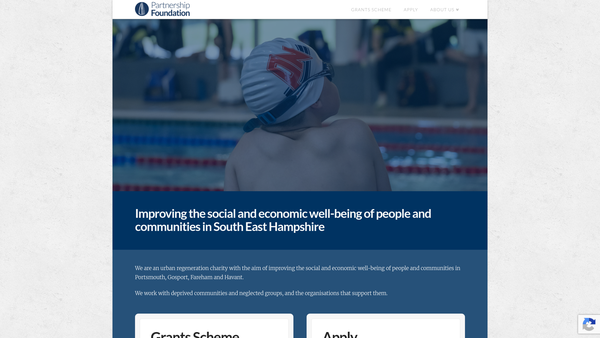 Screenshot of the The Partnership Foundation website