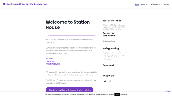 Screenshot of the Station House Community Association Limited website