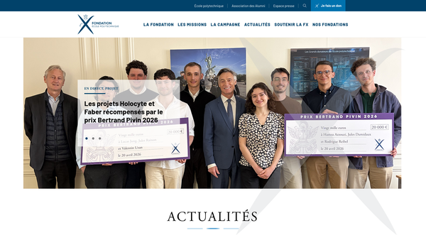 Screenshot of the The Ecole Polytechnique Charitable Trust website
