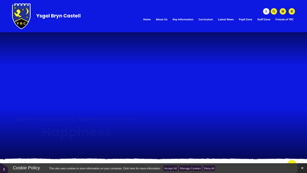 Screenshot of the Friends Of Ysgol Bryn Castell website