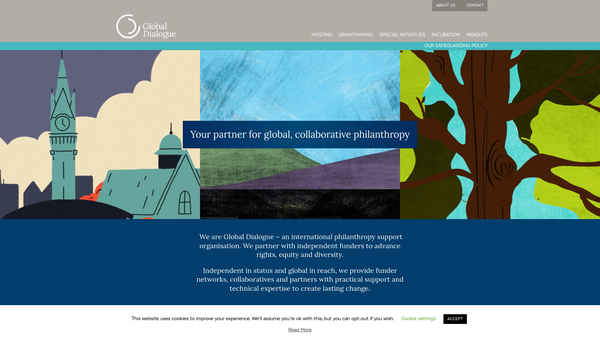Screenshot of the Global Dialogue website