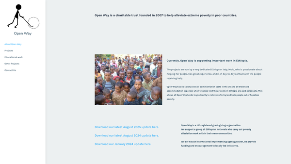 Screenshot of the Open Way website