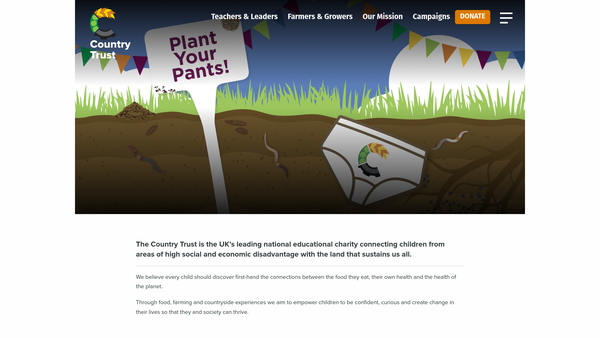 Screenshot of the The Country Trust website