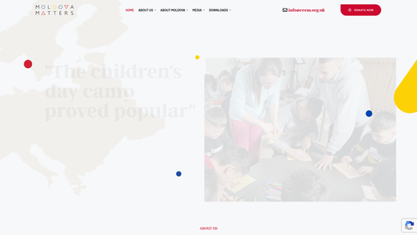 Screenshot of the Moldova Matters Ltd. website