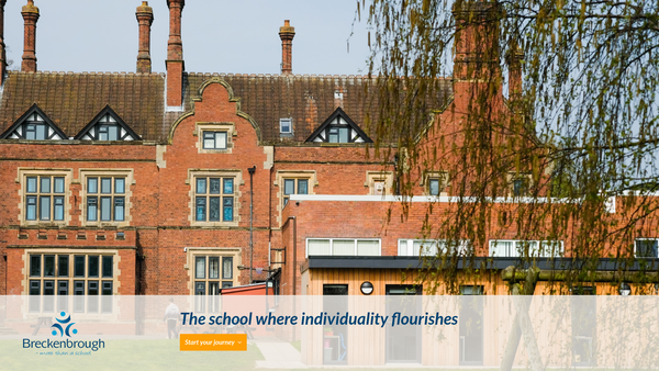 Screenshot of the Breckenbrough School Limited website