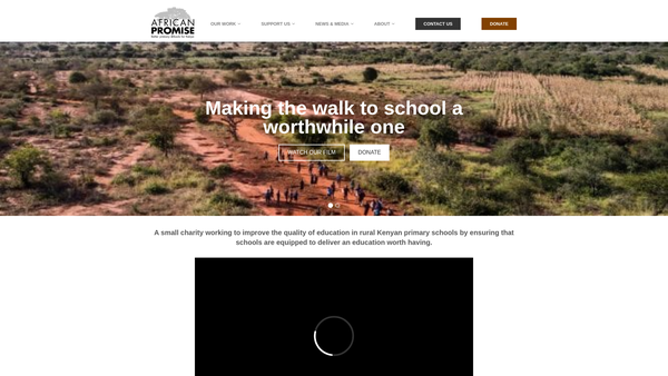 Screenshot of the African Promise website