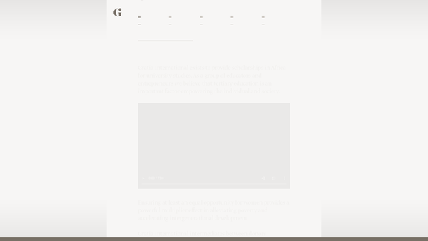 Screenshot of the Gratia International Ltd website