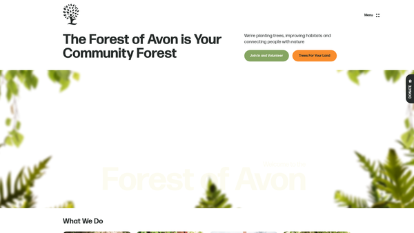 Screenshot of the Forest Of Avon Trust website