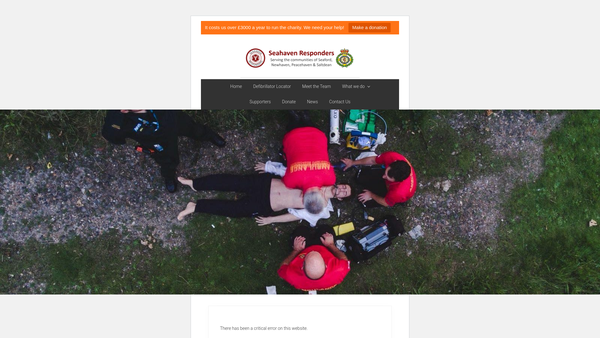 Screenshot of the Ambulance Responder Team website