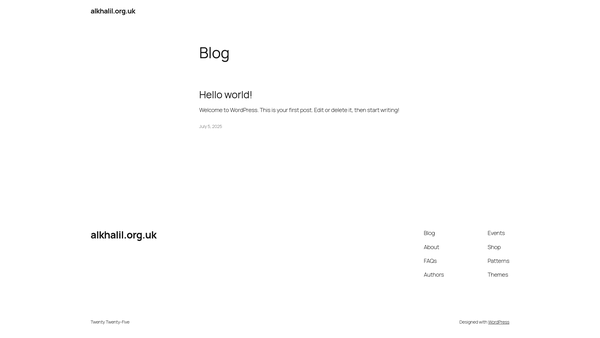 Screenshot of the Al Khalil Educational And Cultural Centre website