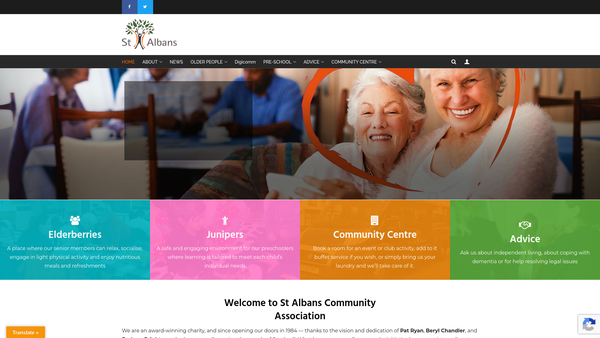 Screenshot of the St Albans Community Association website
