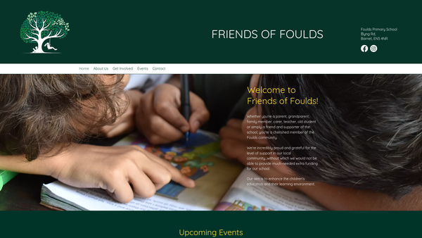 Screenshot of the Friends of Foulds website