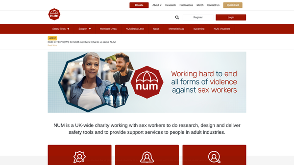 Screenshot of the National Ugly Mugs website
