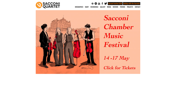 Screenshot of the The Sacconi Trust website