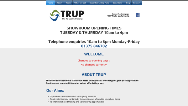 Screenshot of the The Re-Use Partnership website