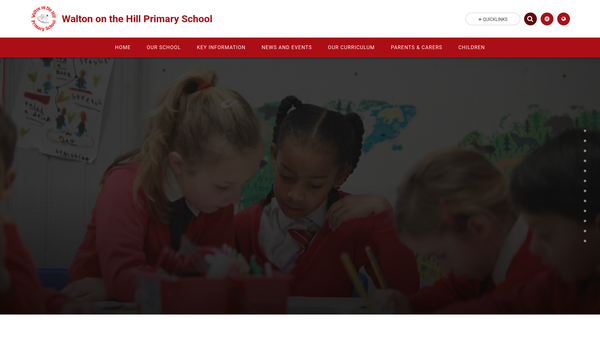Screenshot of the Friends Of Walton-On-The-Hill Primary School website