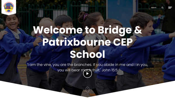 Screenshot of the Bridge & Patrixbourne Church of England Primary School Parents & Friends Association website