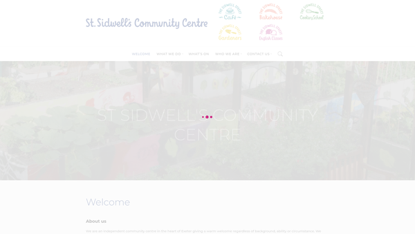 Screenshot of the St Sidwell's Centre, Exeter website