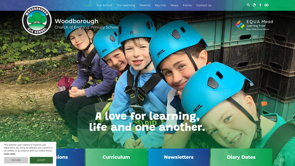 Screenshot of the Woodborough School PTA website