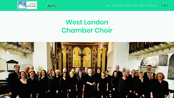 Screenshot of the West London Chamber Choir website