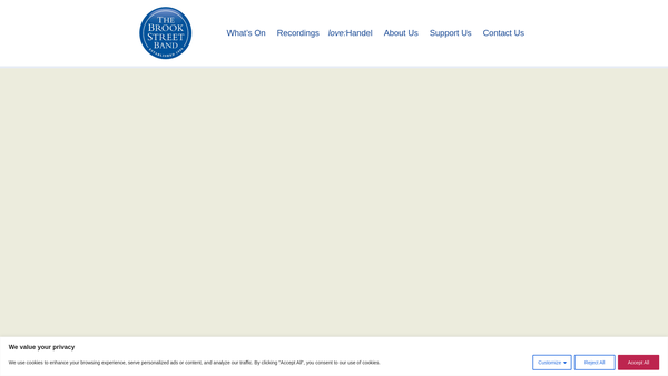 Screenshot of the The Brook Street Band Trust website