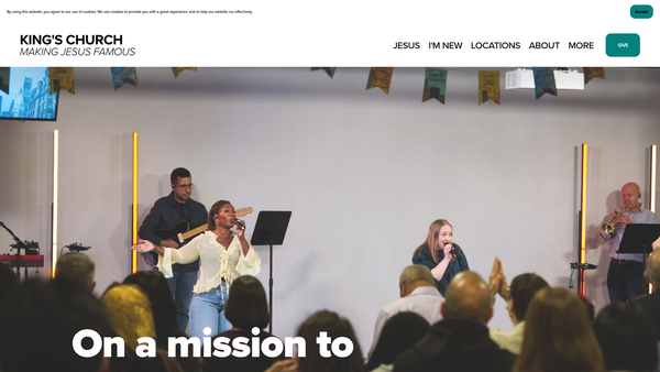Screenshot of the King's Church In Greater Manchester website