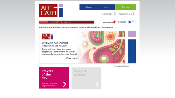 Screenshot of the Affirming Catholicism website