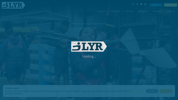 Screenshot of the London Youth Rowing Ltd website