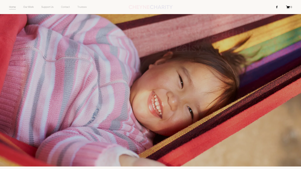 Screenshot of the Cheyne Charity For Children With Cerebral Palsy website