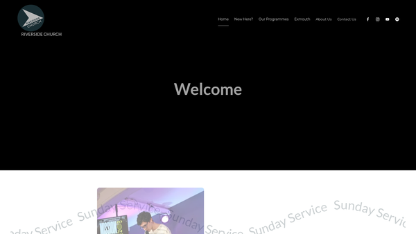 Screenshot of the Riverside Christian Centre website