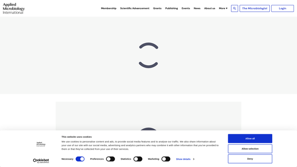 Screenshot of the Applied Microbiology International website
