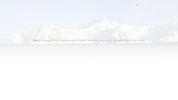 Screenshot of the British Antarctic Monument Trust website