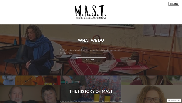 Screenshot of the Matlock Area Schools Trust (Mast) website