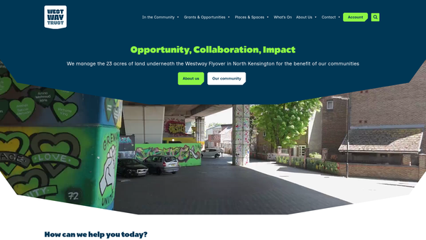 Screenshot of the Westway Trust website