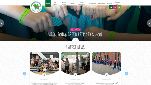 Screenshot of the Wisborough Green Primary School Parent Teacher Association website